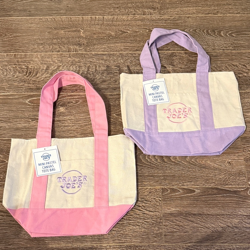 Mini Trader Joe’s Pastel Canvas Tote